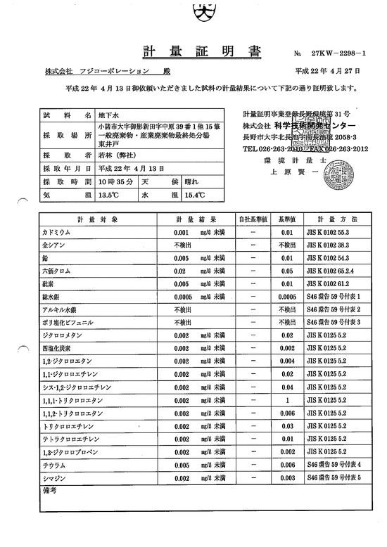 施設点検記録簿0