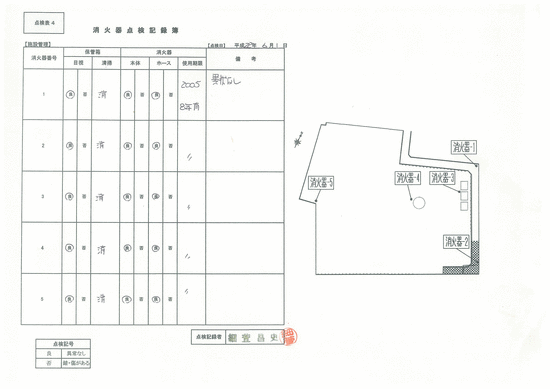 施設点検記録簿0