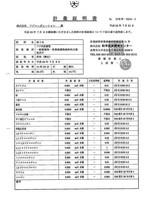 施設点検記録簿0
