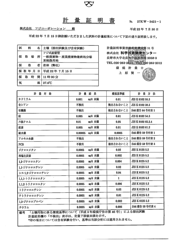 施設点検記録簿0