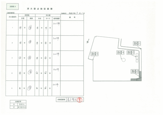 施設点検記録簿0