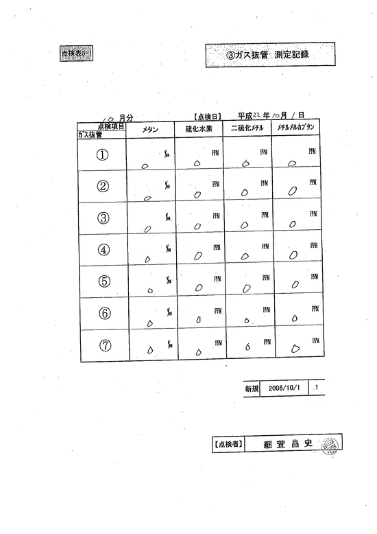 施設点検記録簿0
