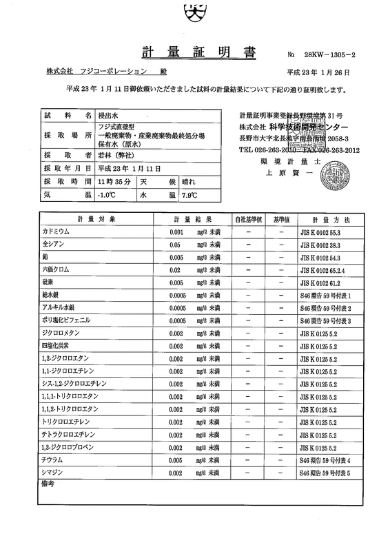 施設点検記録簿1