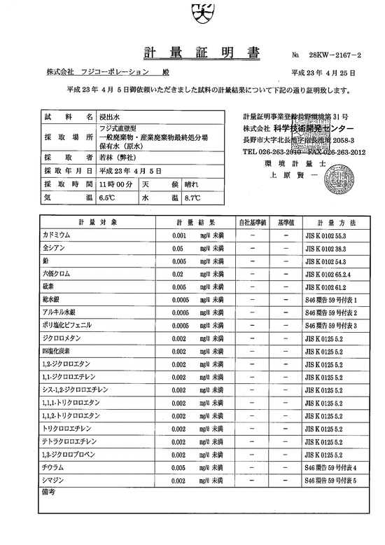 施設点検記録簿1