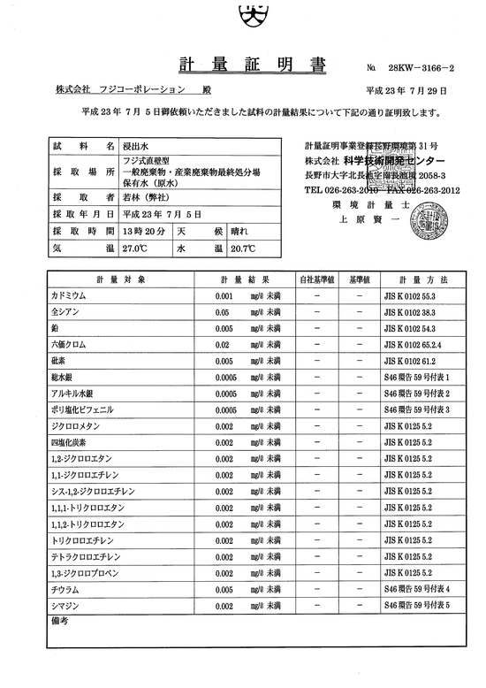 施設点検記録簿1