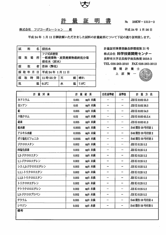 施設点検記録簿1