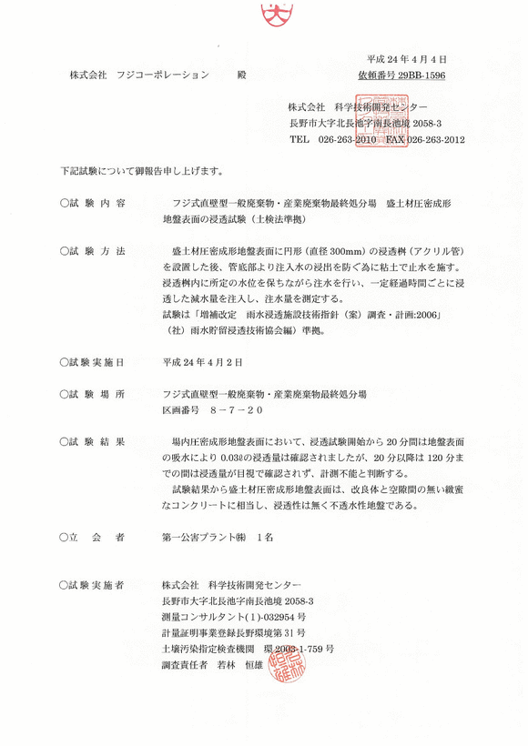 浸透試験