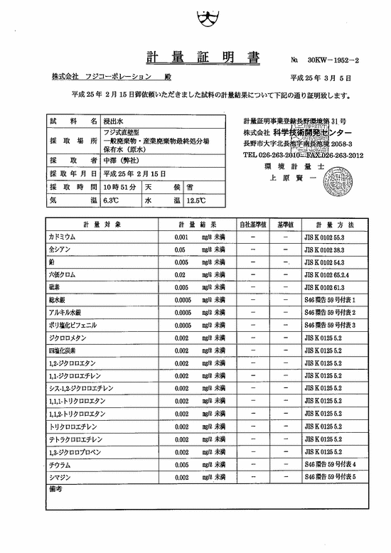 施設点検記録簿1