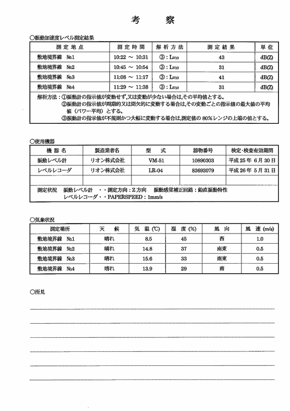施設点検記録簿1