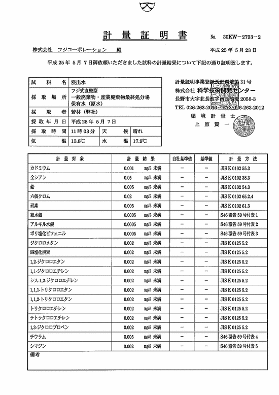 施設点検記録簿1