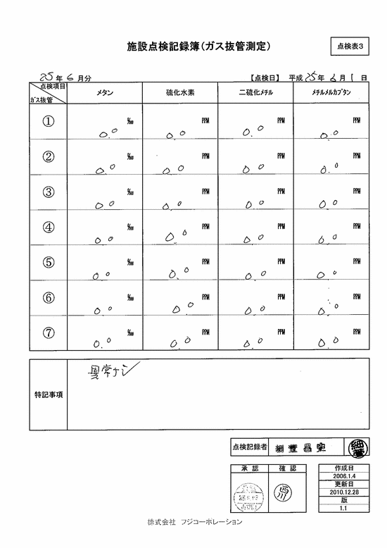 施設点検記録簿0