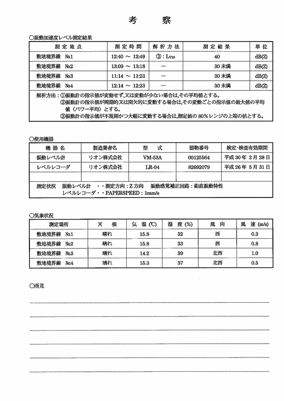 施設点検記録簿1