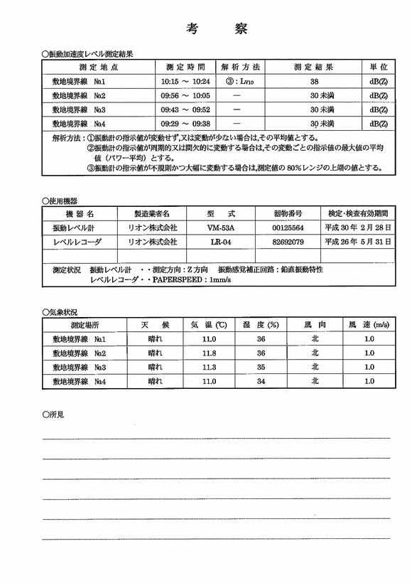 施設点検記録簿1