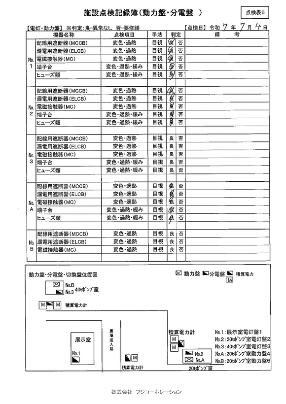施設点検 - 点検者名一覧